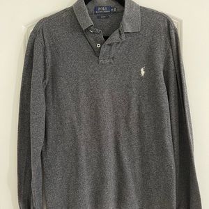 Polo Ralph Lauren Gray Long Sleeve Polo (Medium)